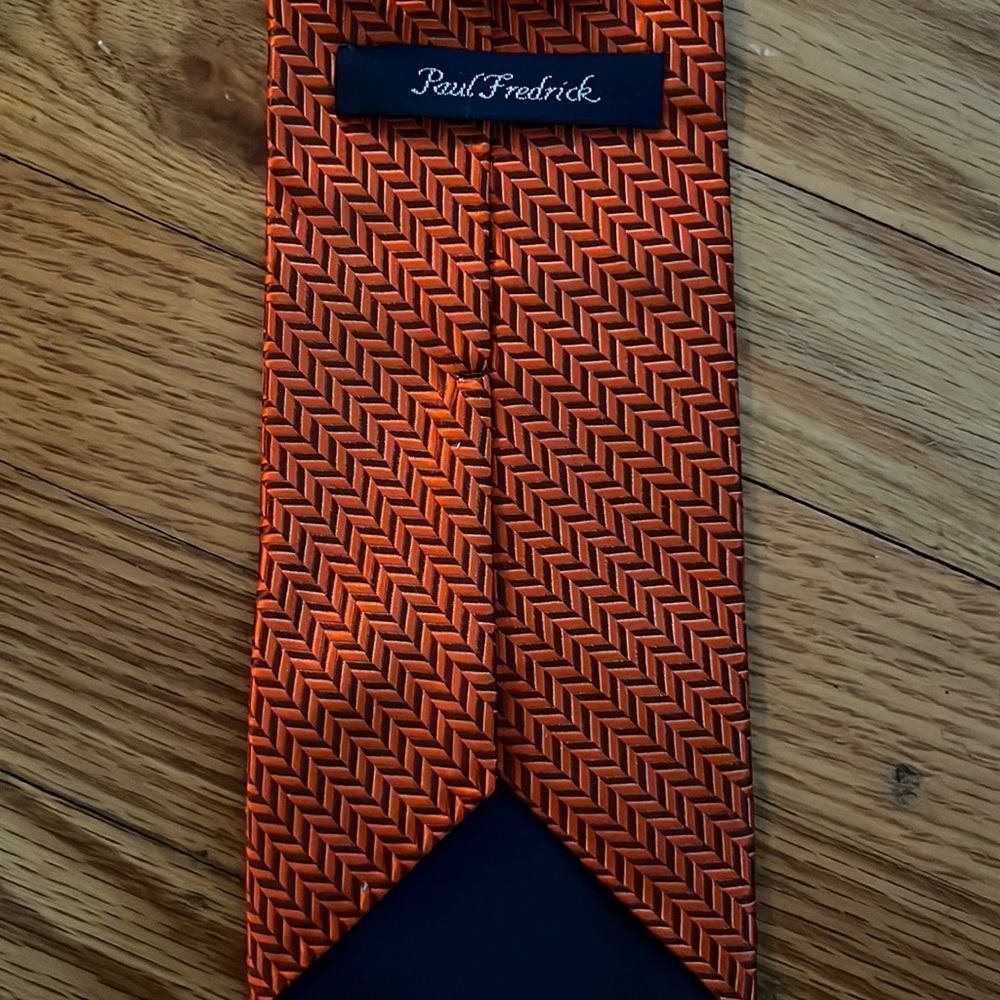 Paul Fredrick Outstanding Orange Tie